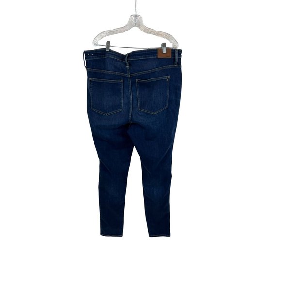 Madewell 10'' High Rise Skinny Denim Jeans High Rise Blue Dark Wash Size 35T - Picture 3 of 12